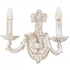 Απλίκα τοίχου 2xE14 Μεταλλική σε Μπεζ Πατίνα 43356-2